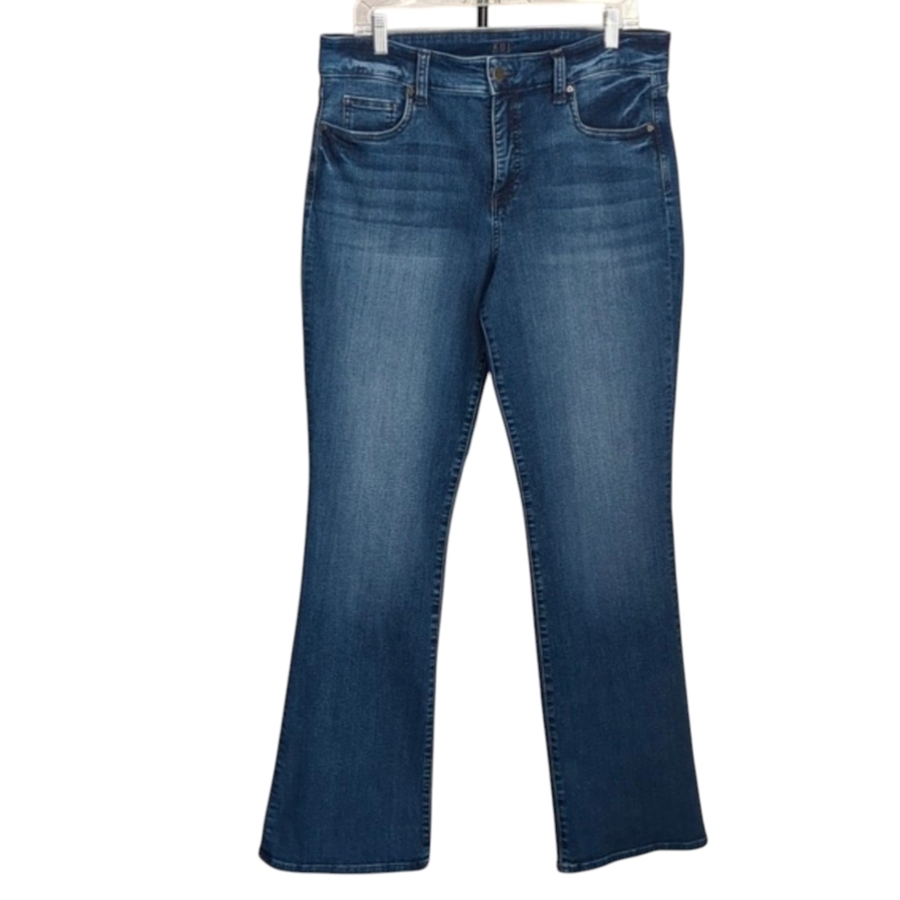 Kut From The Kloth Fab Ab High Rise Baby Boot Cut Medium Wash Jean Plus Sz 14